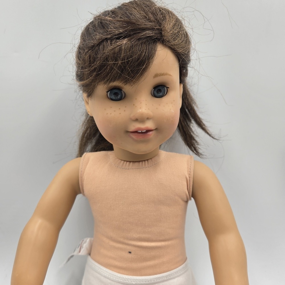 American Girl Gace Thomas (RETIRED) 18" Doll Brown Hair Blue Eyes W/ Underwear